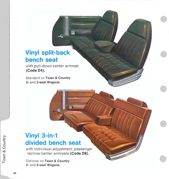1972 Chrysler Color Trim Folder Page 40